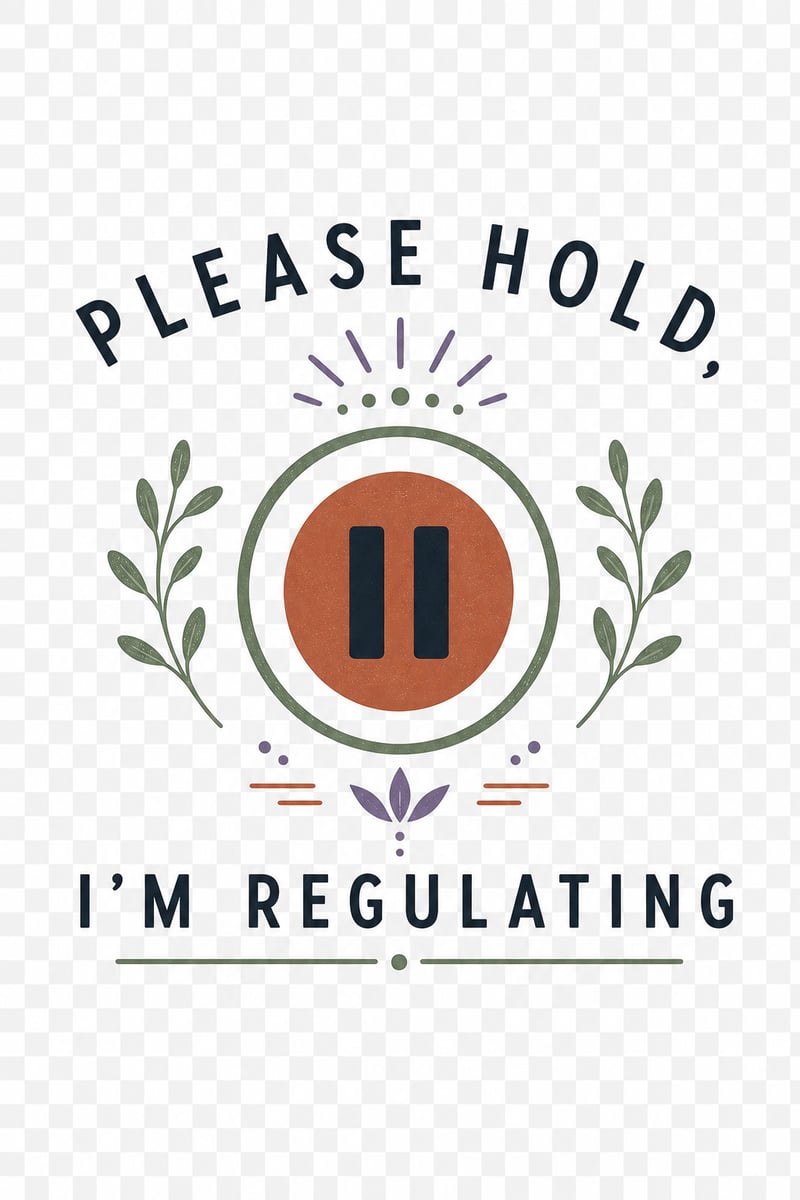 Minimal Light T-Shirt Design: 'Please Hold'