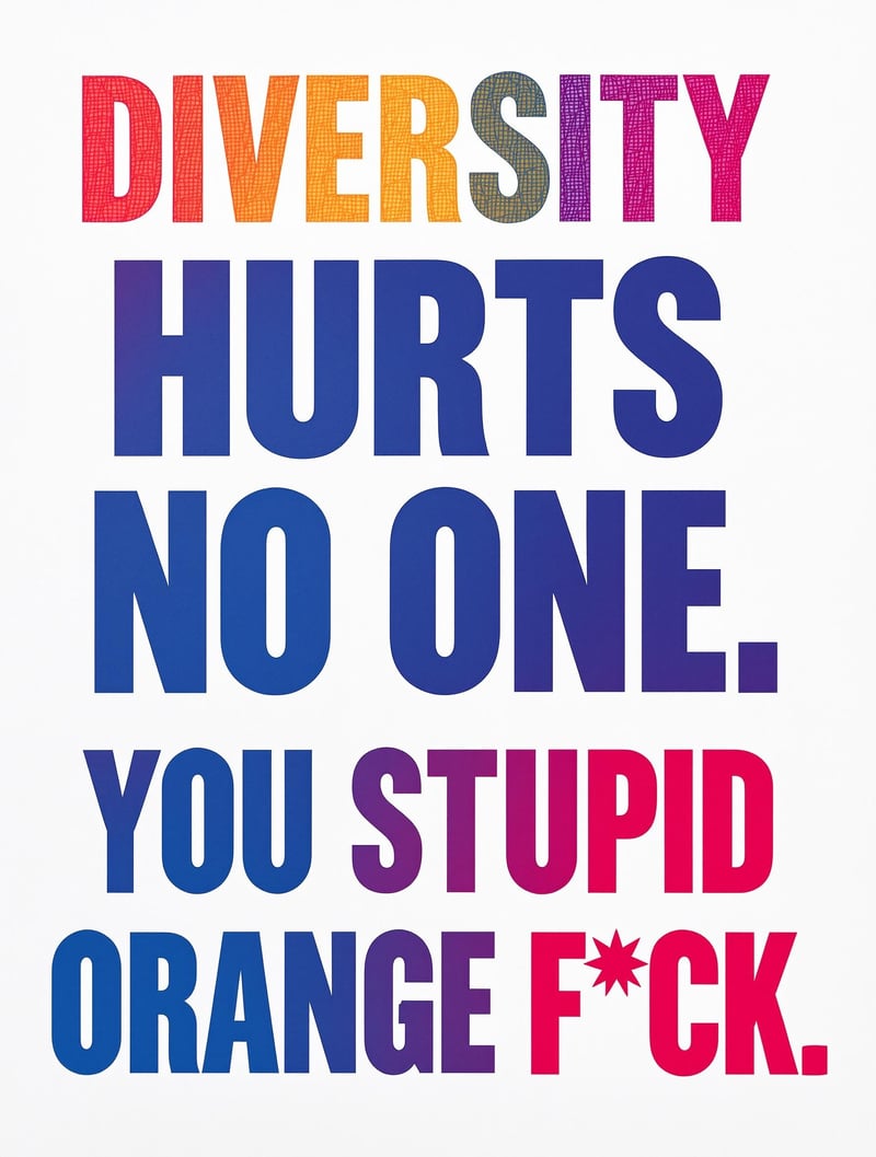 Bold Diversity Typography Design