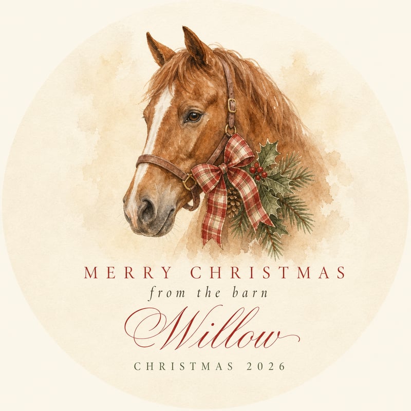 Chestnut Horse Christmas Ornament