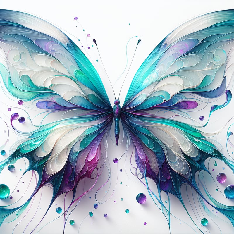 Vibrant Butterflies with Flowing Wings
