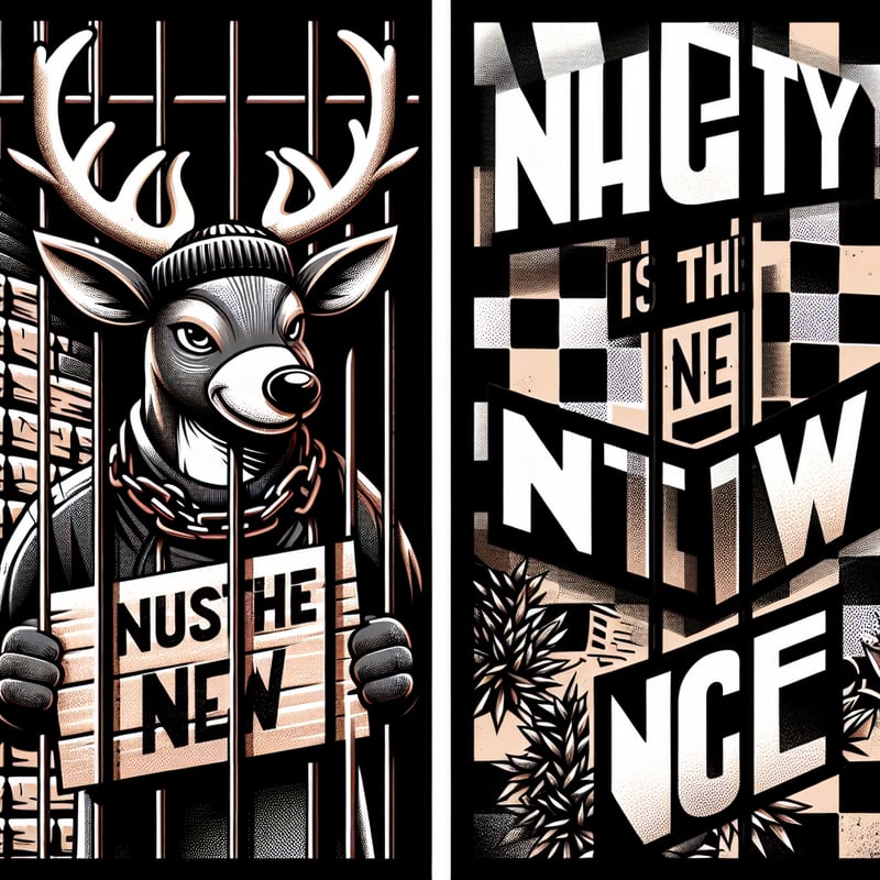 Urban Reindeer Street Art Illustration