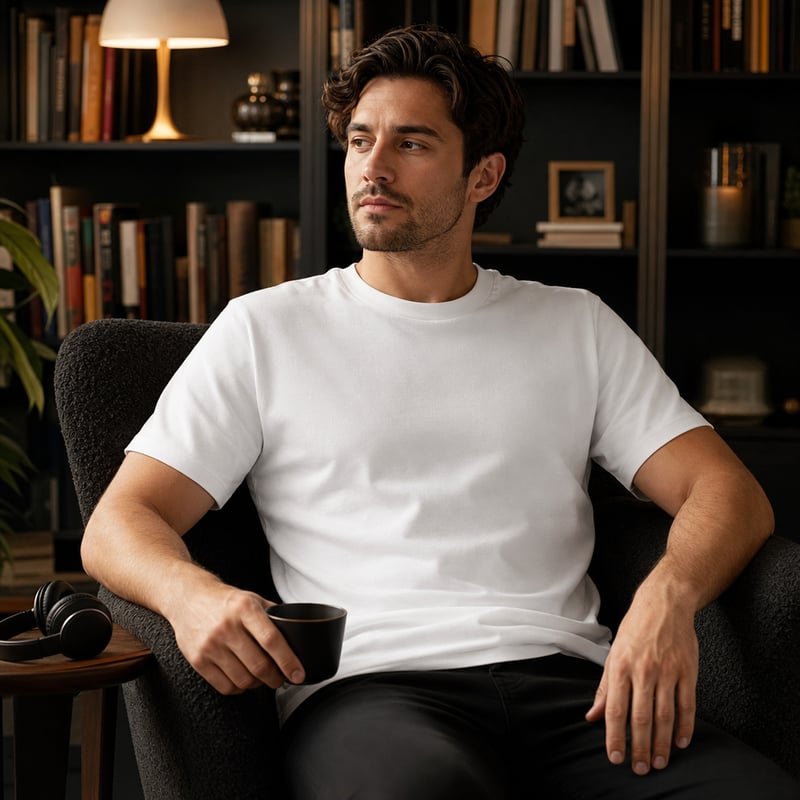 Blank White T-Shirt Lifestyle Mockup
