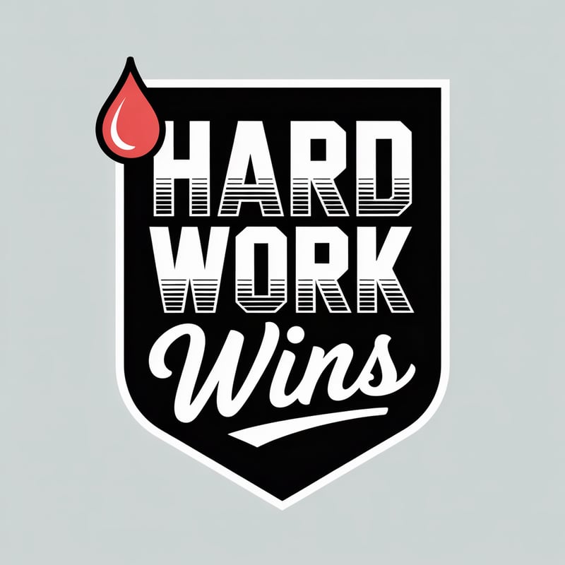 Hard Work Wins Crest Design