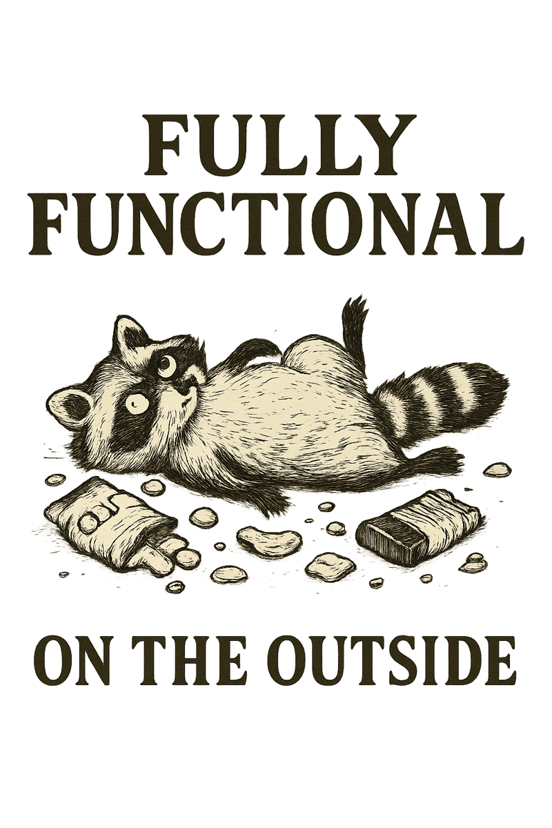 Vintage Raccoon Ink Illustration