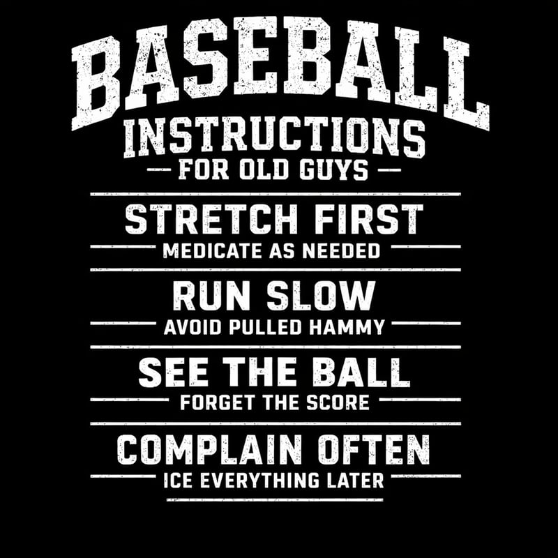 Retro Baseball Humor T-Shirt Design