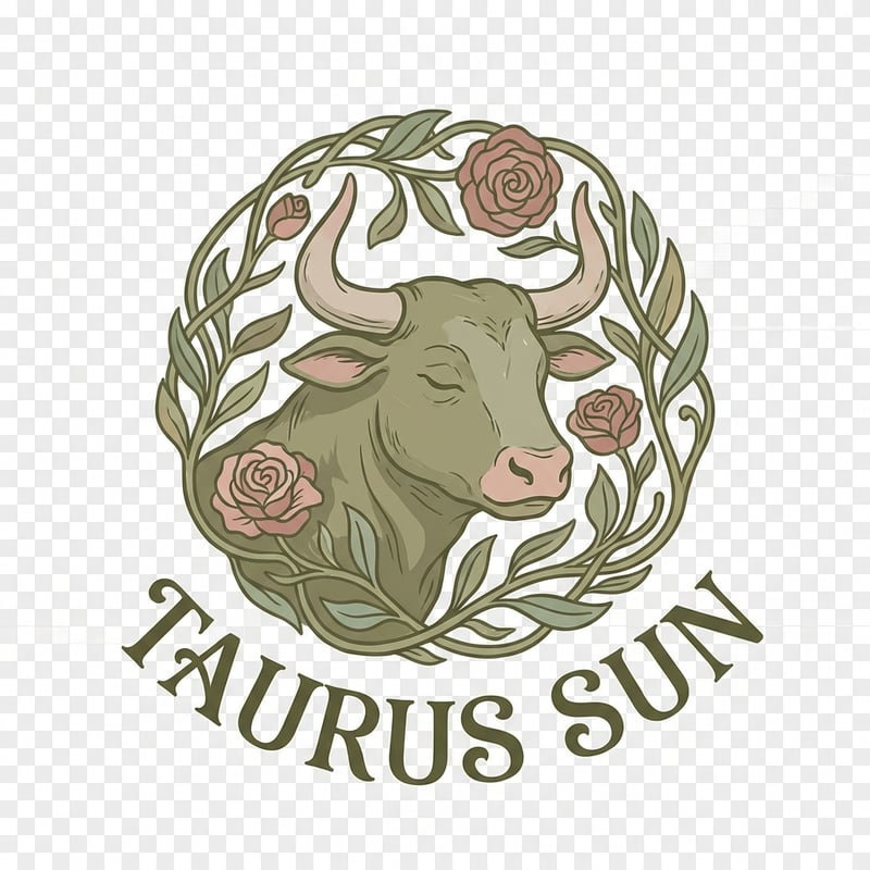 Stylized Taurus Bull T-Shirt Design