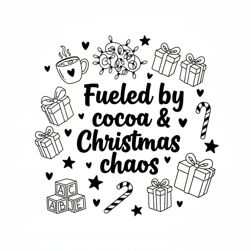 Christmas Mom Festive Black Design