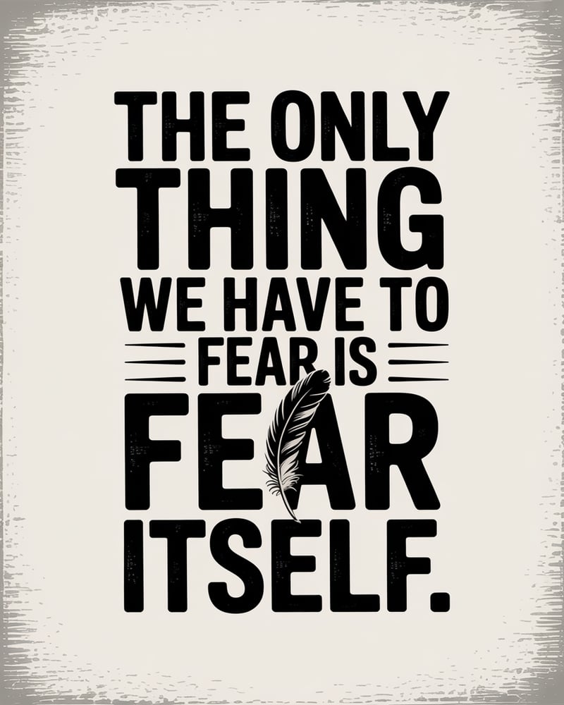 Fear Quote T-Shirt Design