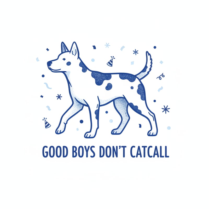 Minimalist White Dog Illustration