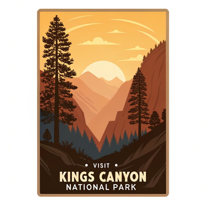 Kings Canyon Sunset Illustration