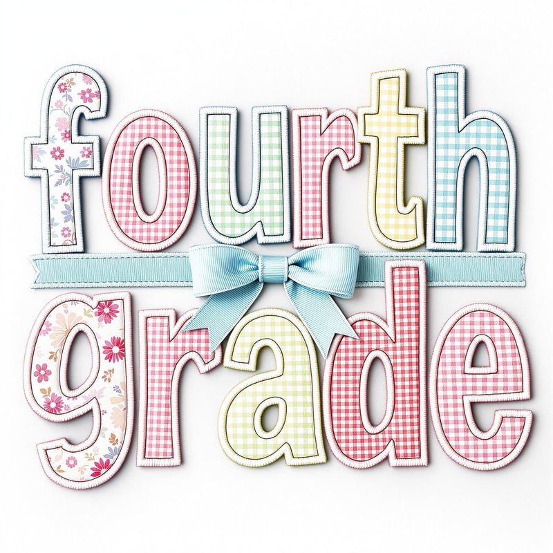 Floral Fourth Grade T-Shirt Design
