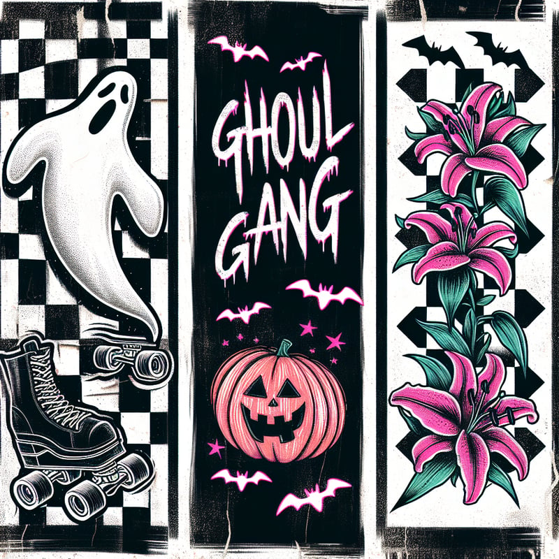 Watercolor Halloween Collage