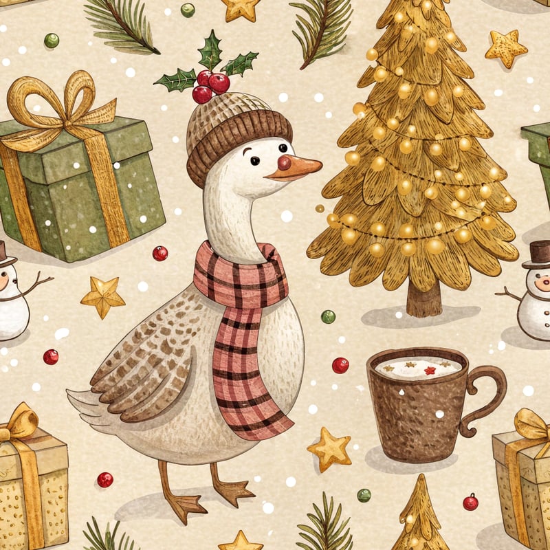 Cozy Winter Christmas Illustration