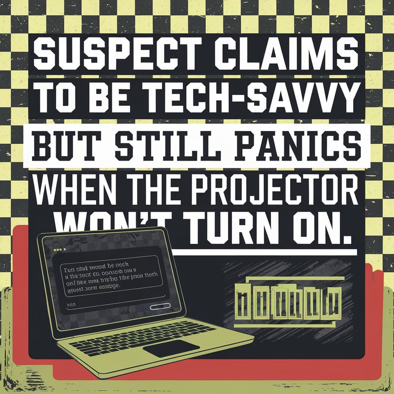 Tech-Savvy Sarcasm Artwork