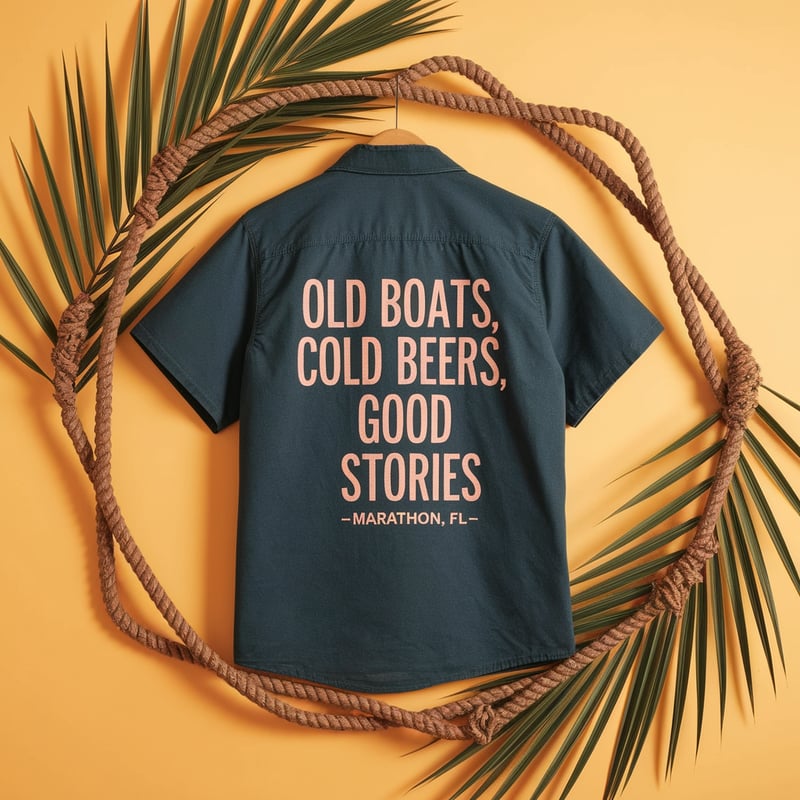 Tropical Shirt Design with Bold Lettering