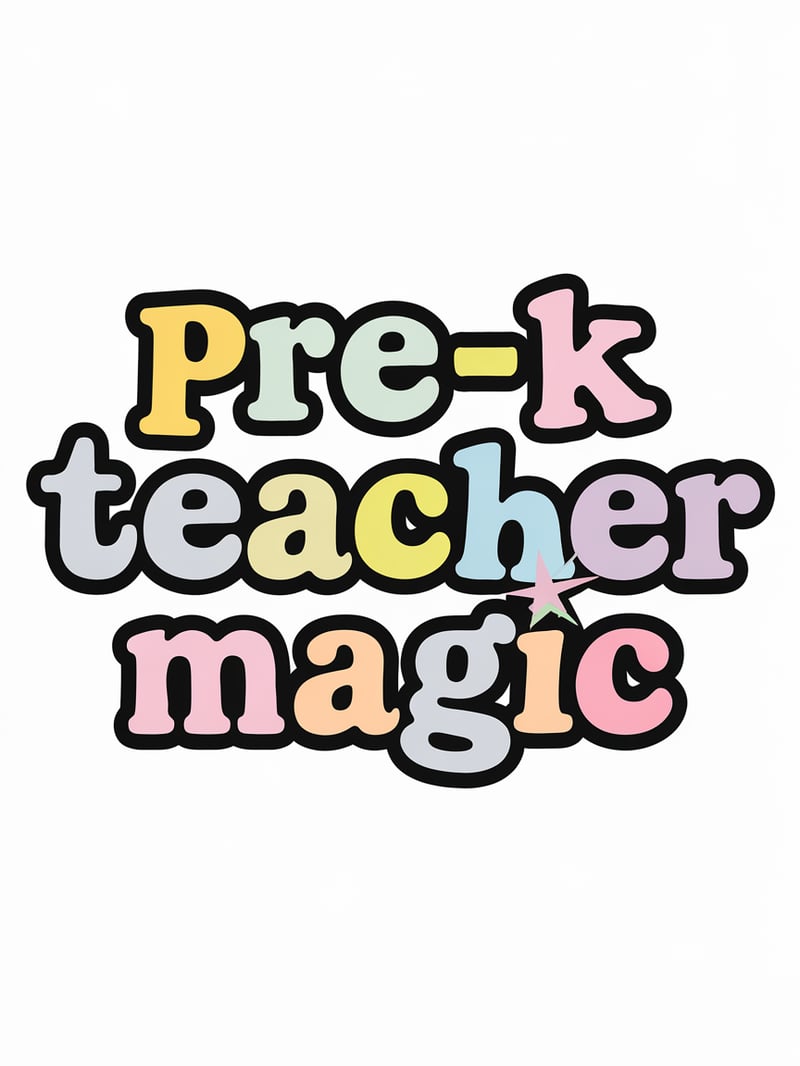 Pre-K Teacher Magic Vector Design