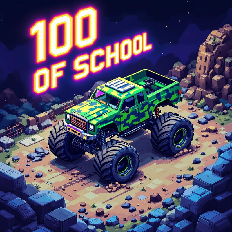 Pixel Art Monster Truck