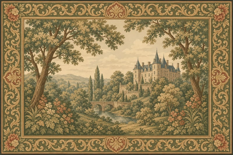 European Chateau Verdure Tapestry