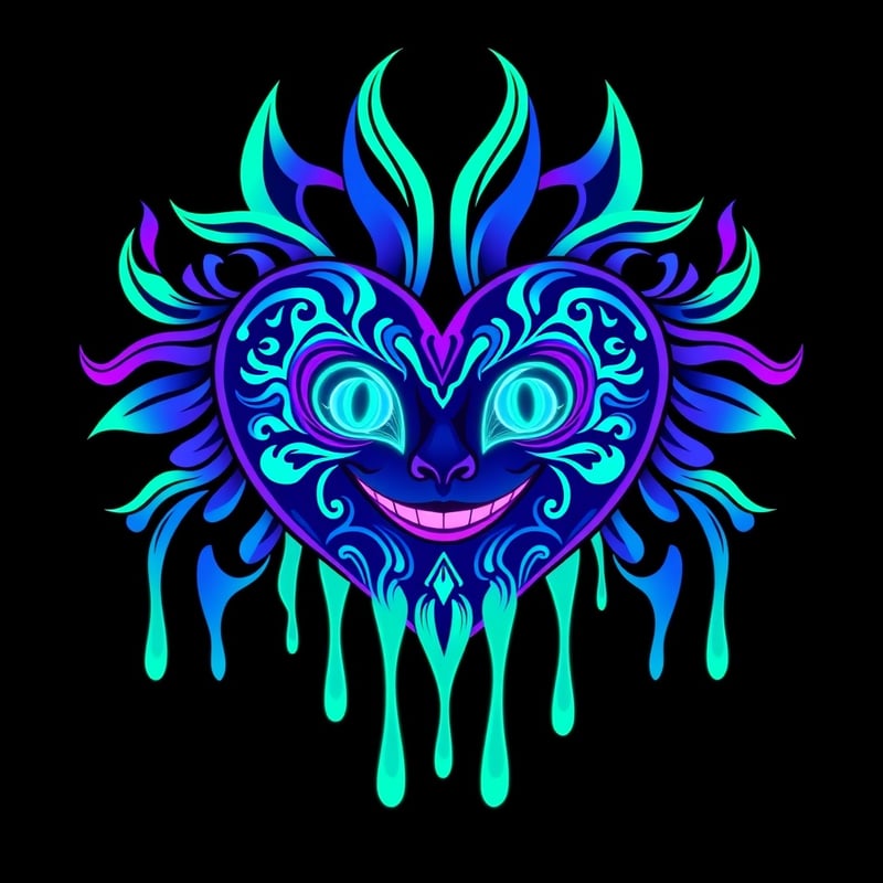 Symmetrical Fantasy Heart Illustration