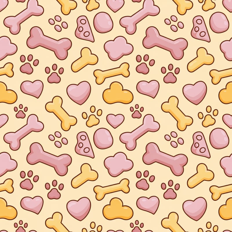 Pastel Dog Treats Pattern