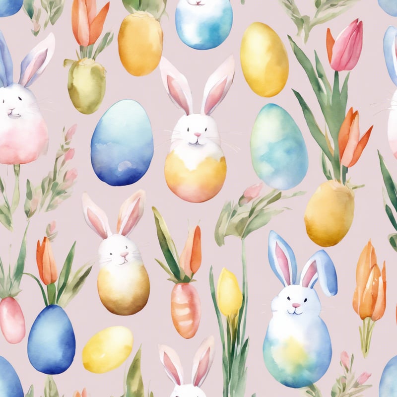 Easter Watercolor Collage Art