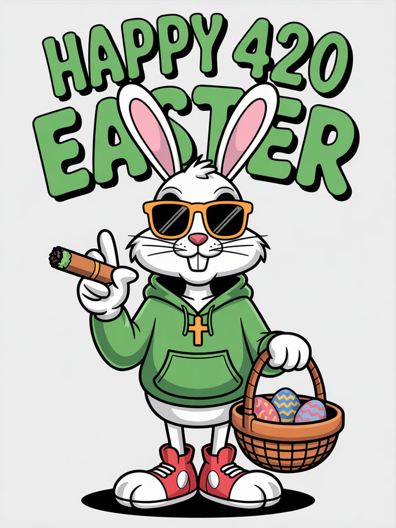 Stylized Bunny for 420 Easter Celebration