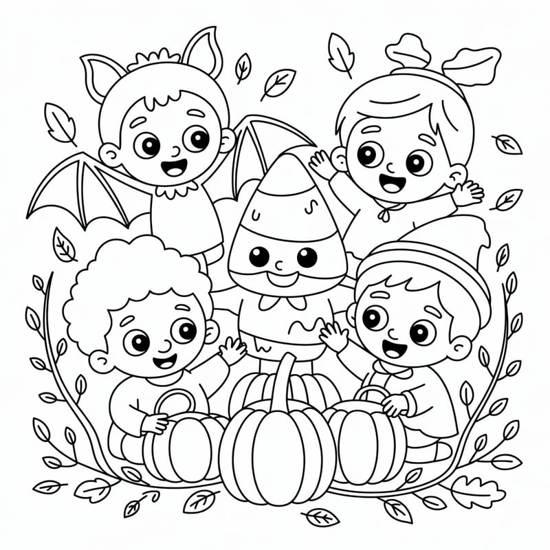 Kids in Spooky Halloween Costumes