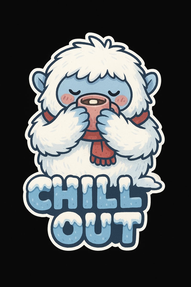 Cute Kawaii Yeti T-Shirt Design