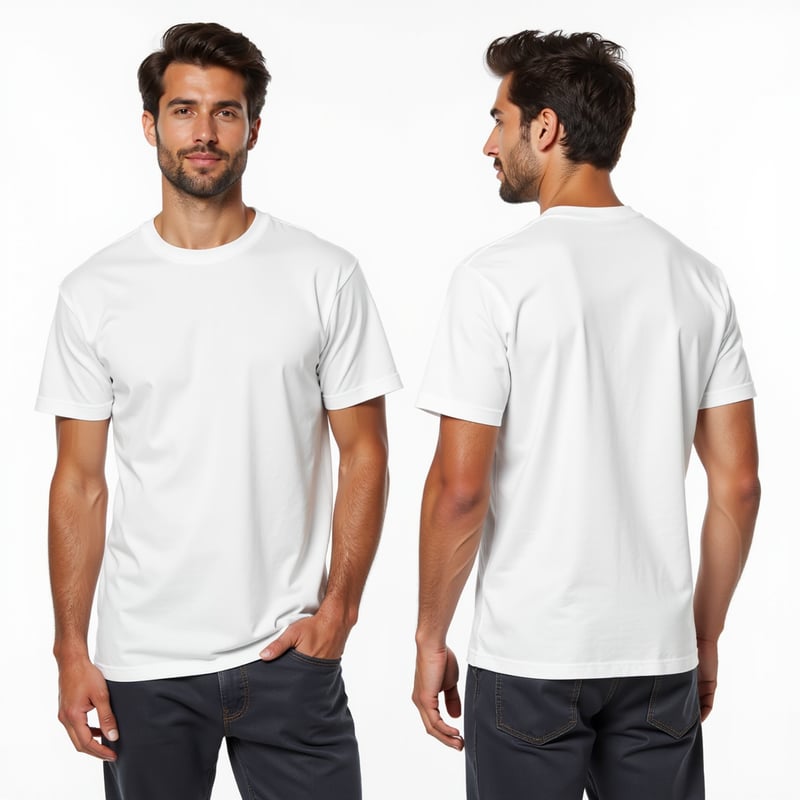 White Gildan 64000 Unisex T-Shirt Mockup