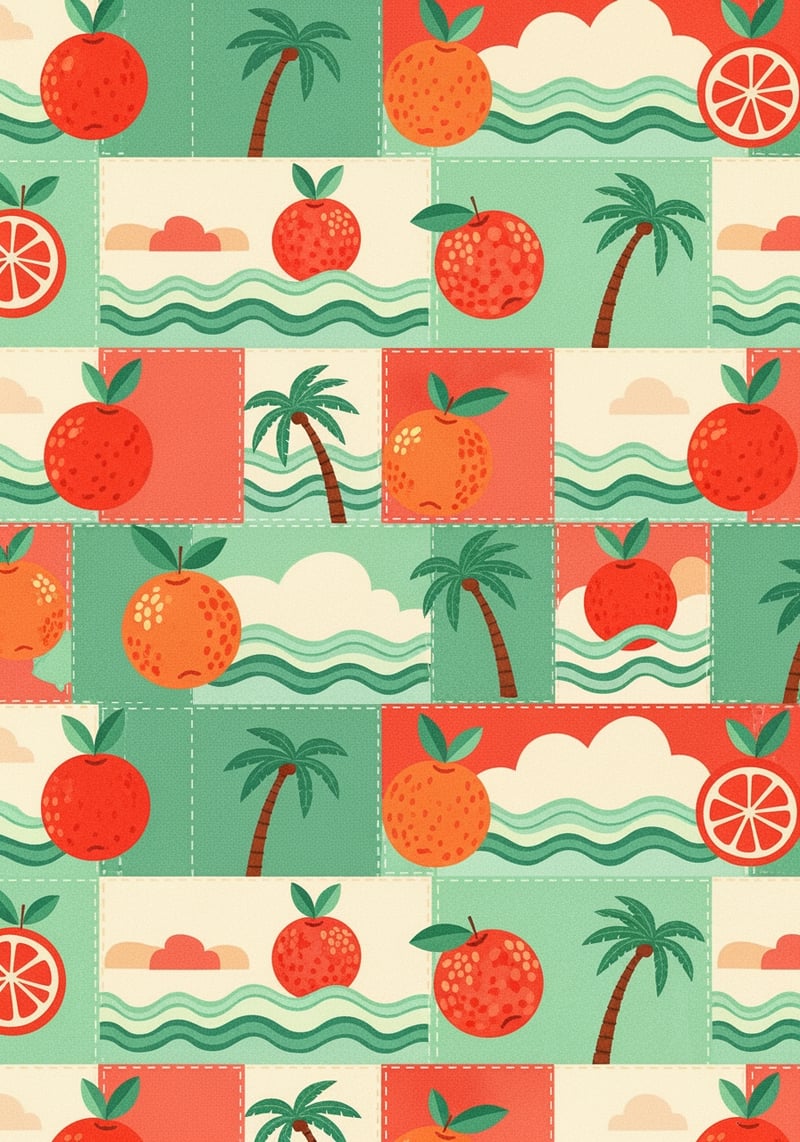 Retro Florida Quilt Pattern
