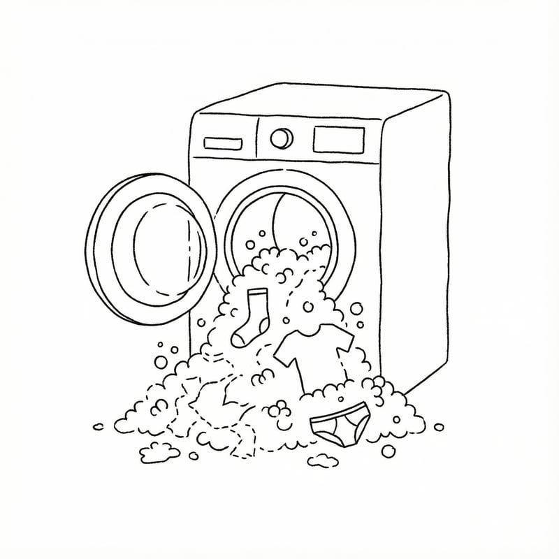 Minimalist Washing Machine Tattoo Flash