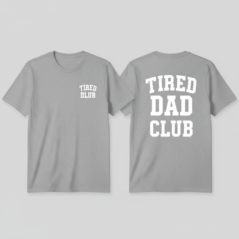 Tired Dad Club Varsity T-Shirt Design