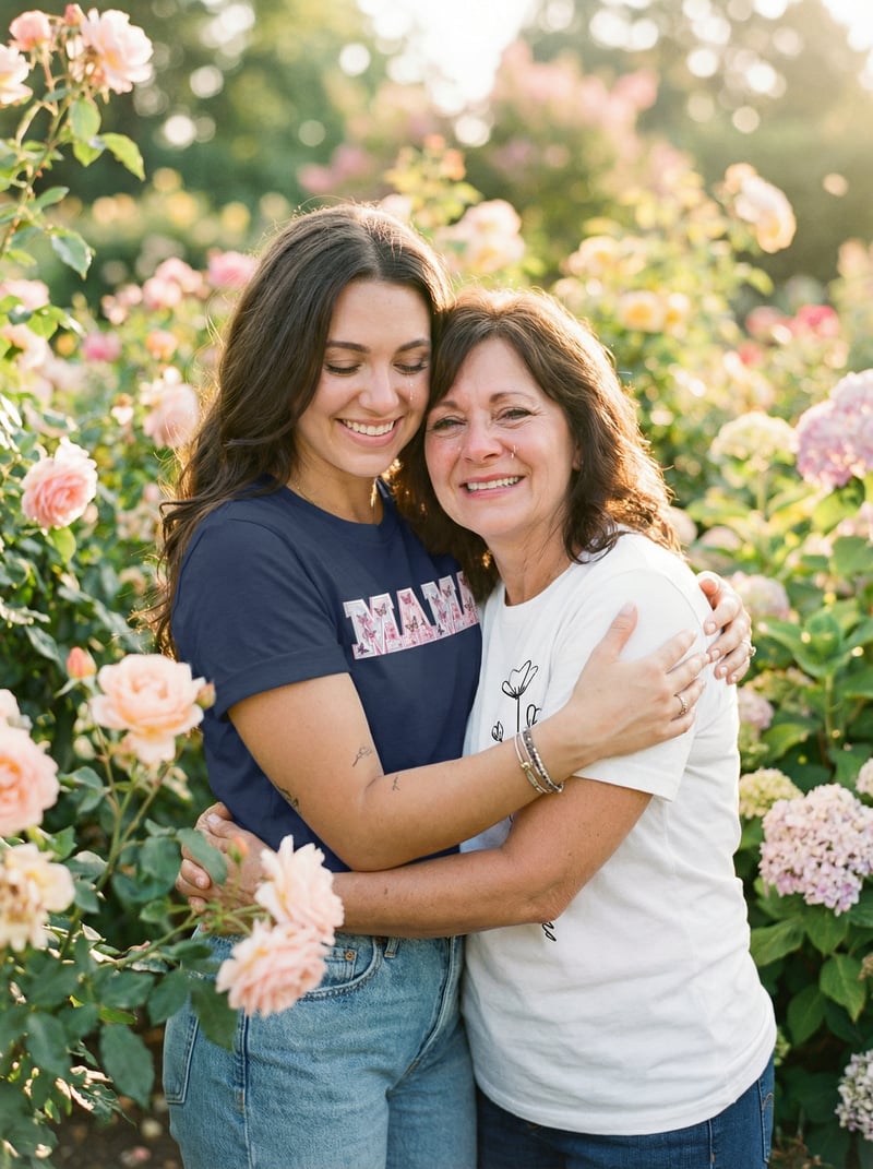 Mother and Daughter Embrace