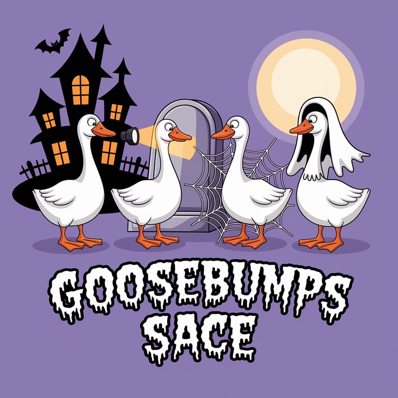 Halloween Cartoon Geese Illustration