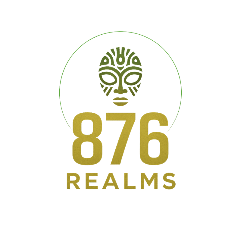 Afrofuturistic Logo for 876 Realms