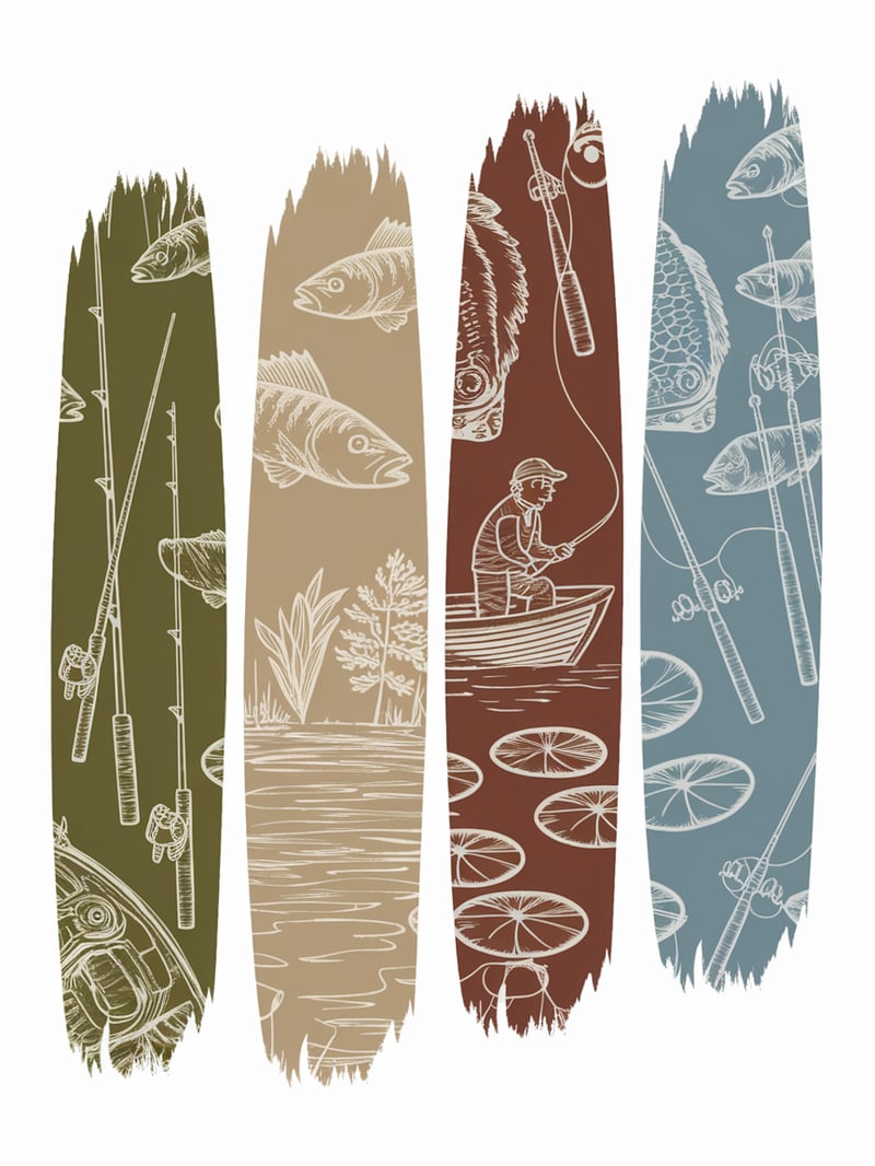 Vibrant Fishing T-Shirt Design