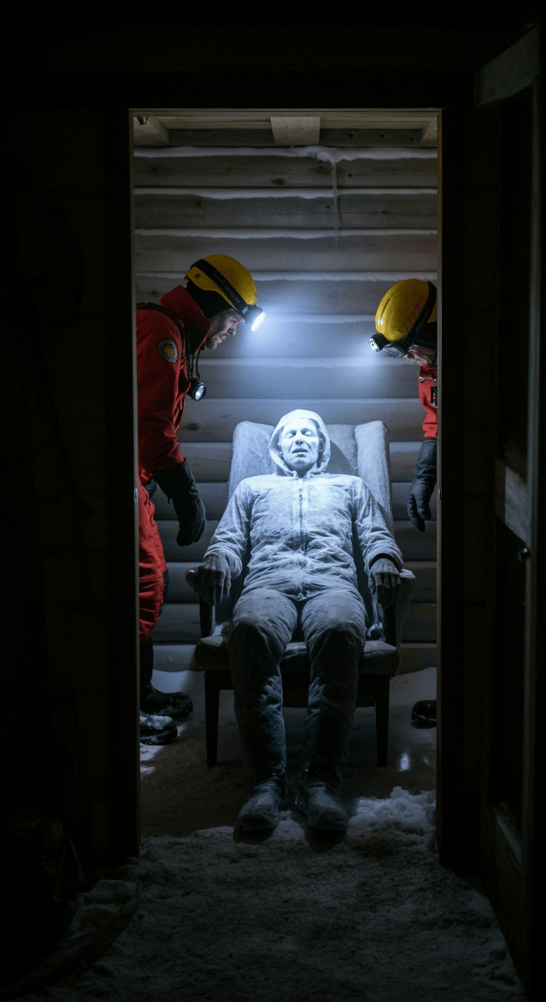 Frozen Horror: Cabin Discovery Scene
