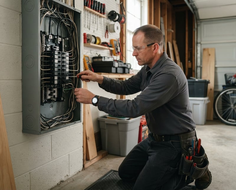 Photorealistic Electrician at Home Panel