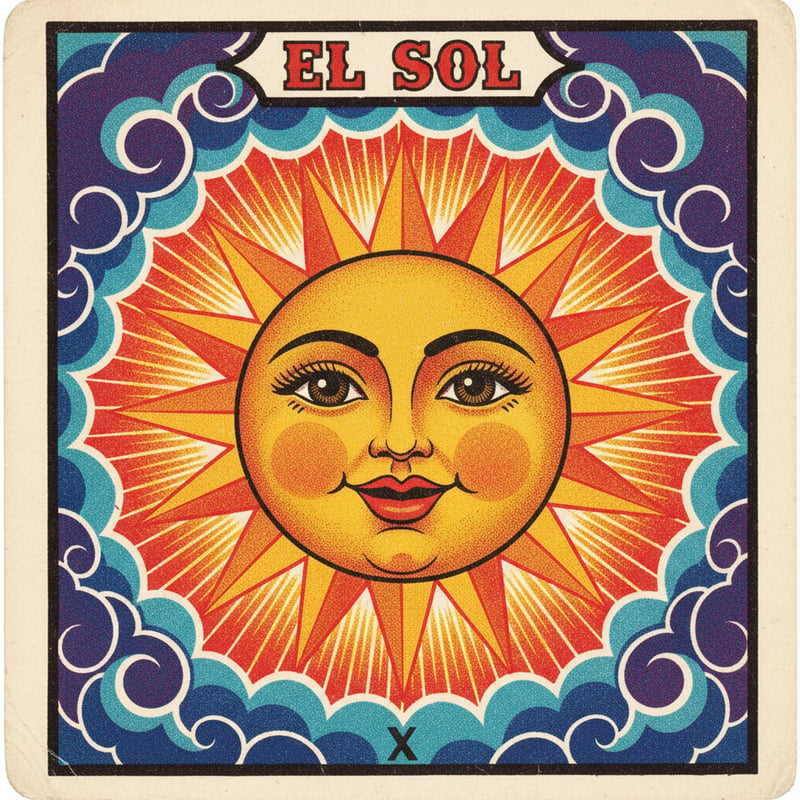 Traditional Mexican Lotería El Sol