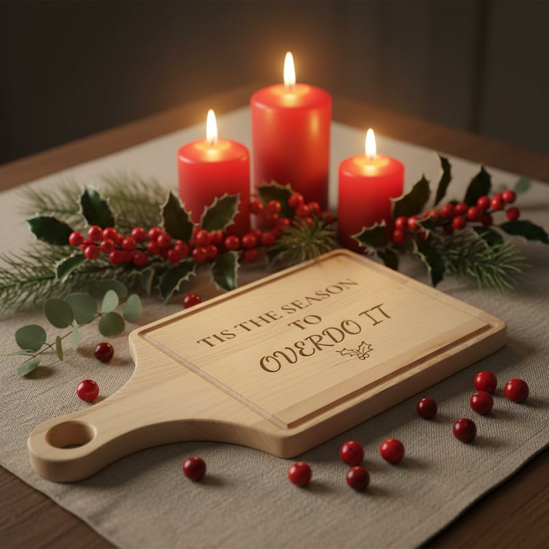 Engraved Wooden Christmas Chopping Board