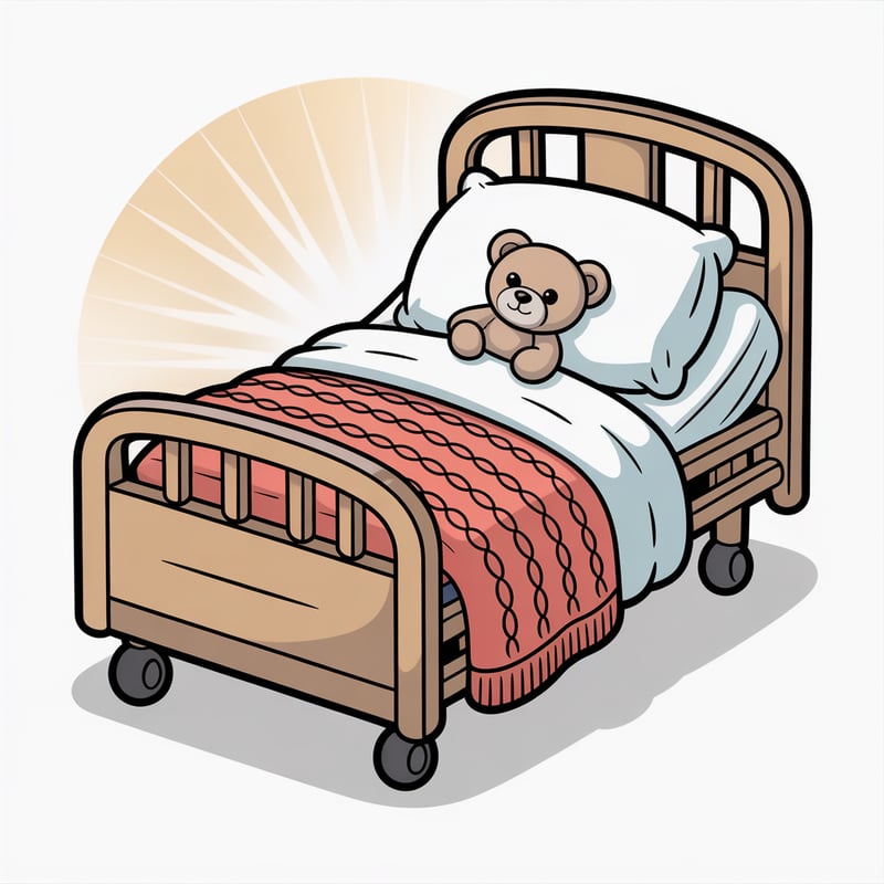 Chibi Hospital Bed Vector Art