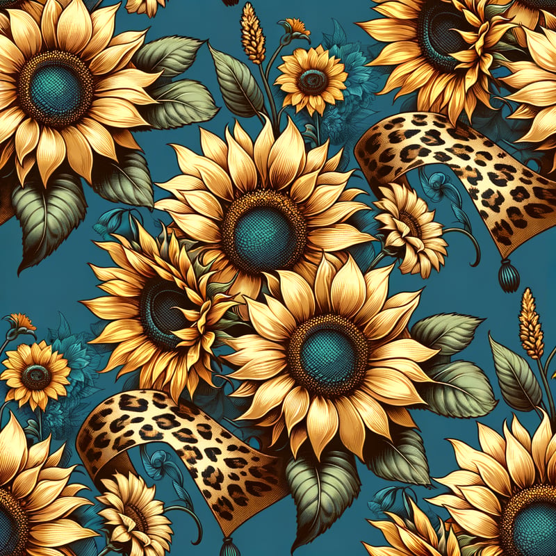 Vintage Sunflower Illustration Design