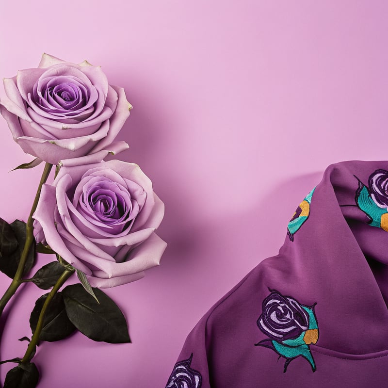 Realistic Neon Tea Roses Illustration