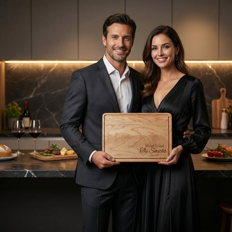 Elegant Couple in Luxury Kitchen