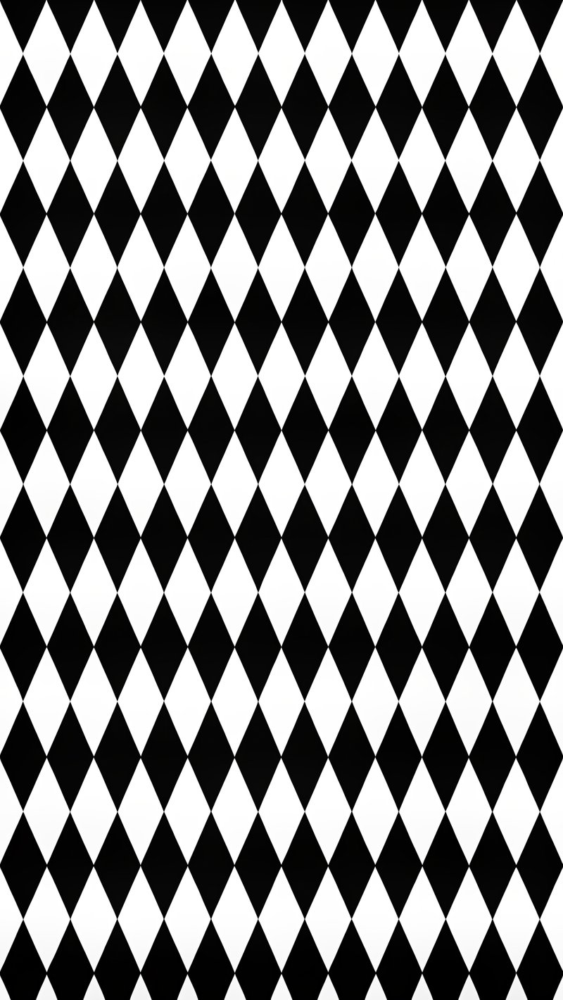 Black and White Harlequin Diamond Pattern