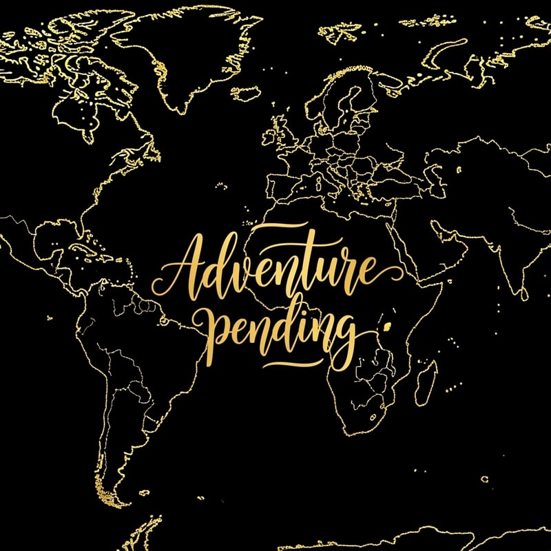 Seamless Map Outline with Adventure Text