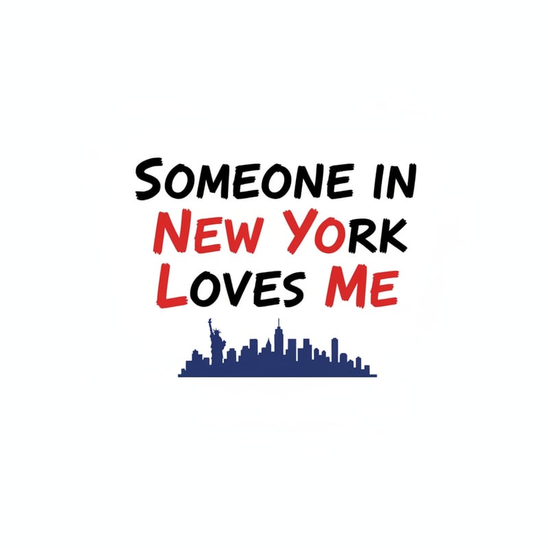 NYC Love with Skyline Silhouette