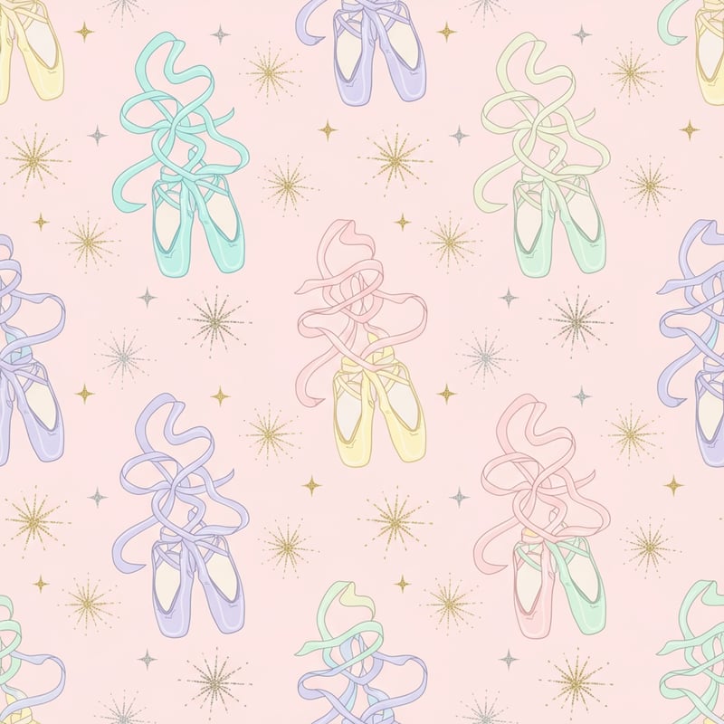 Pastel Ballet Slippers Pattern
