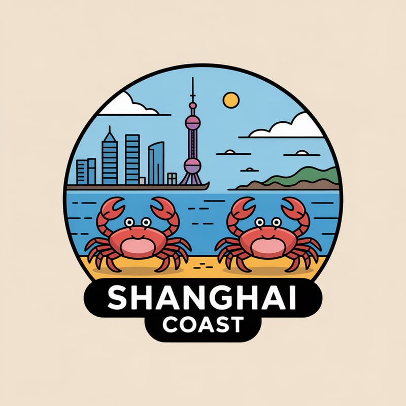 Shanghai Coast Cartoon Badge