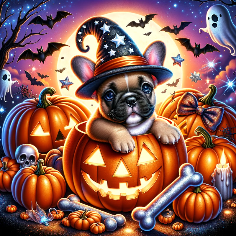 Cute Halloween French Bulldog Puppy
